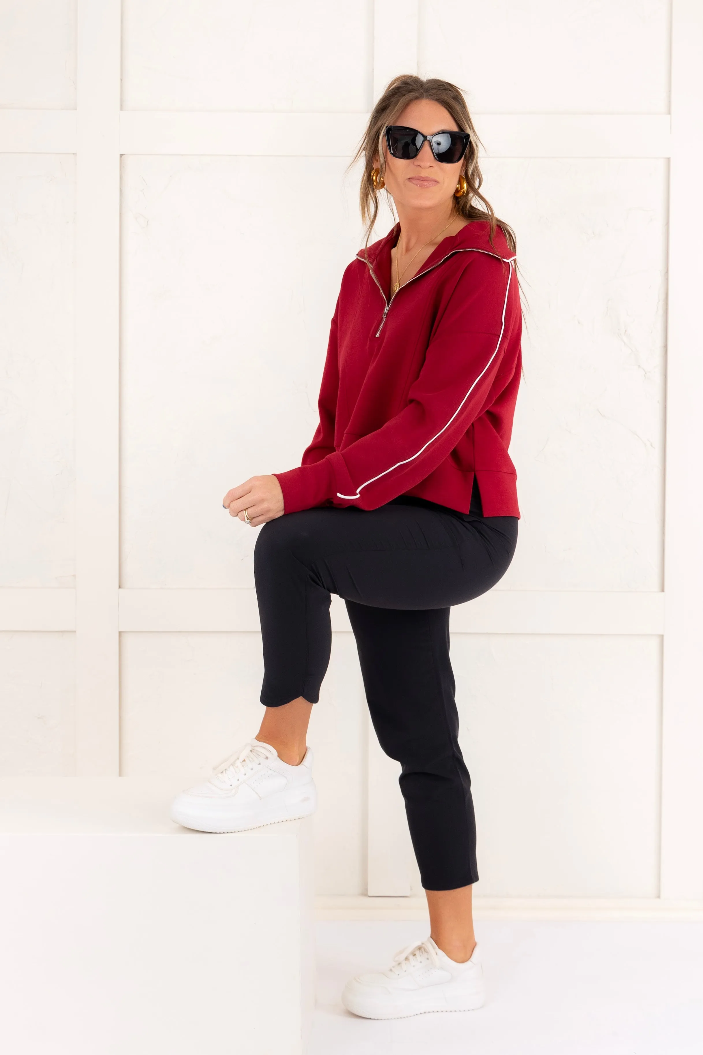 DOORBUSTER - Free Feeling Pullover - Burgundy