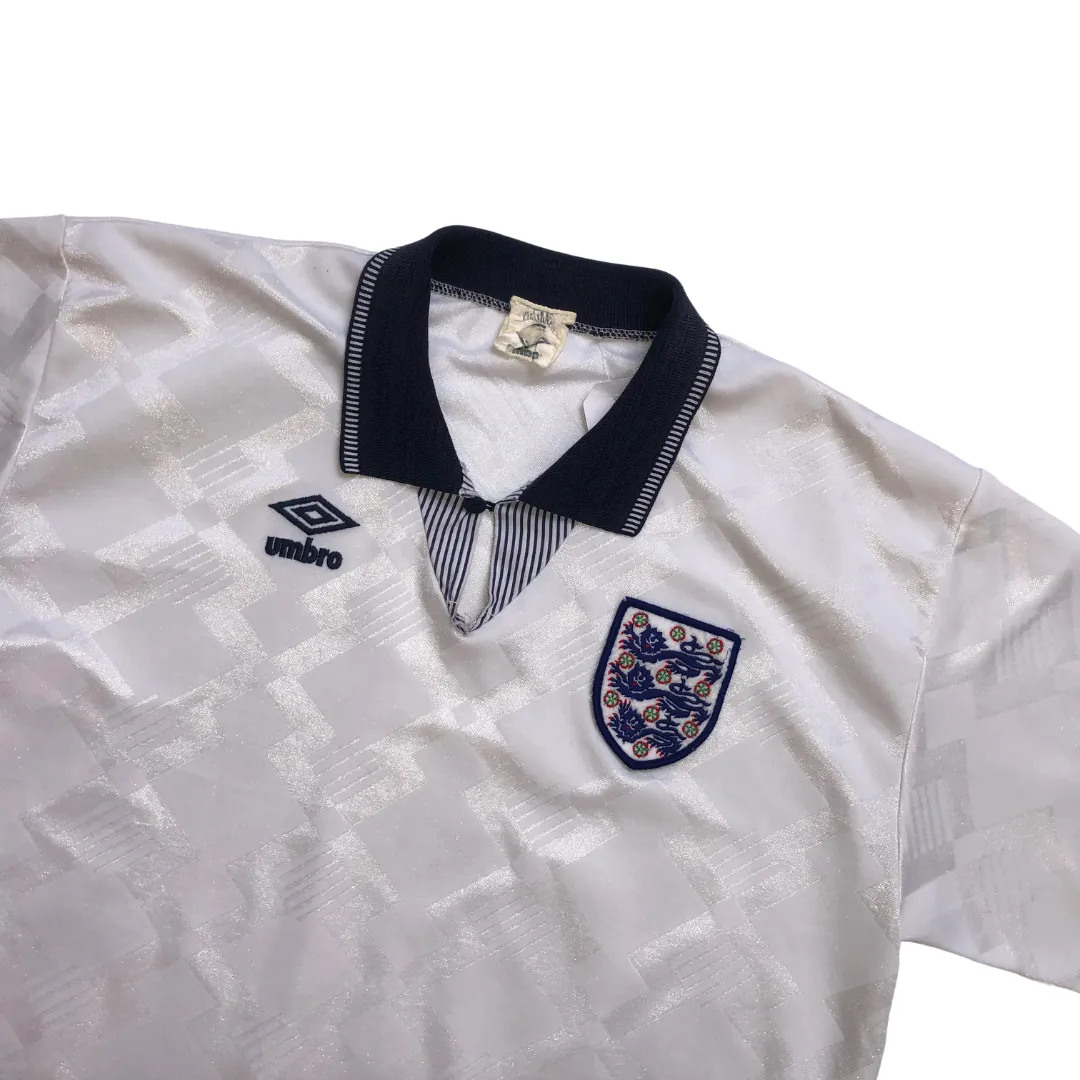 England 1990 Original Umbro Home Football Shirt Medium