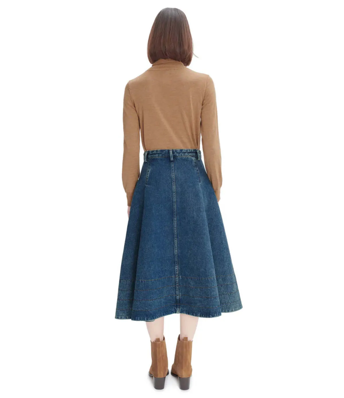 Enora Skirt - Stonewashed Indigo