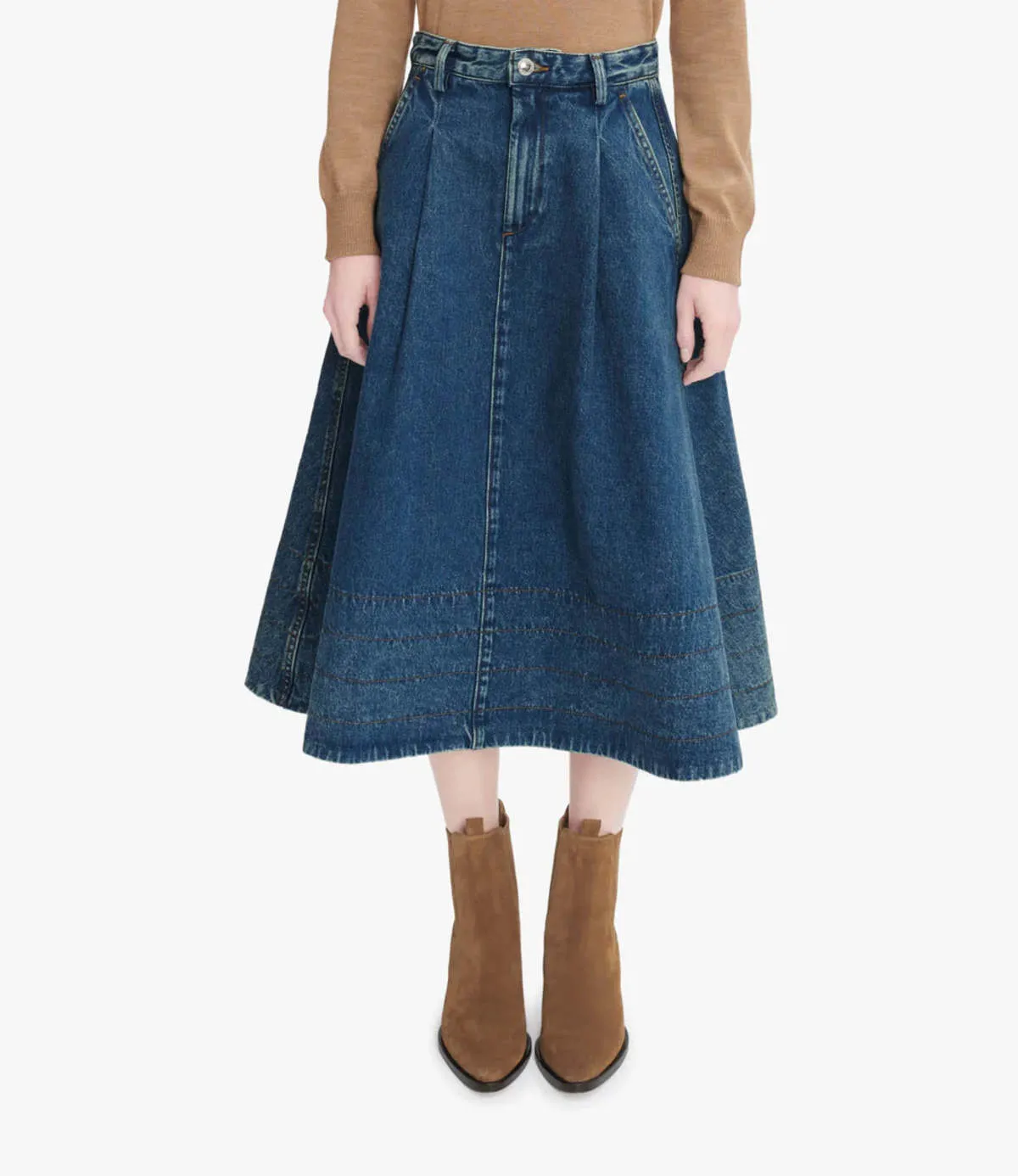 Enora Skirt - Stonewashed Indigo