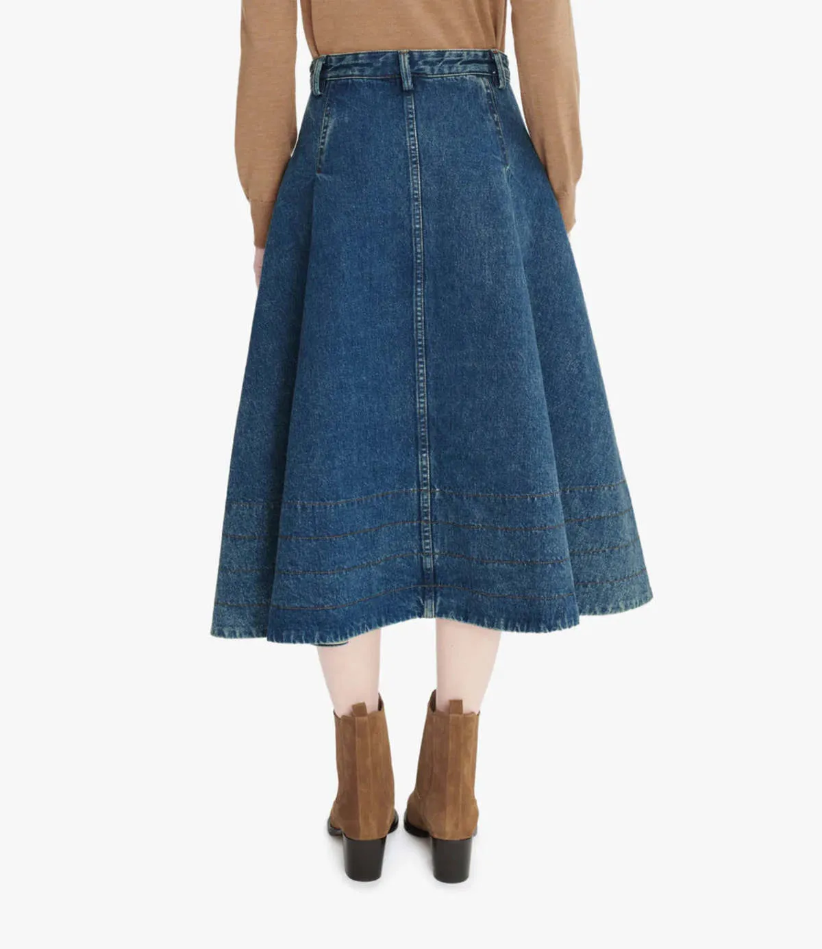 Enora Skirt - Stonewashed Indigo