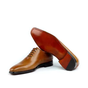 EPICTETUS - Unique Handcrafted Golden Brown Wholecut Oxford Formal Dress Shoes by Le Ruux