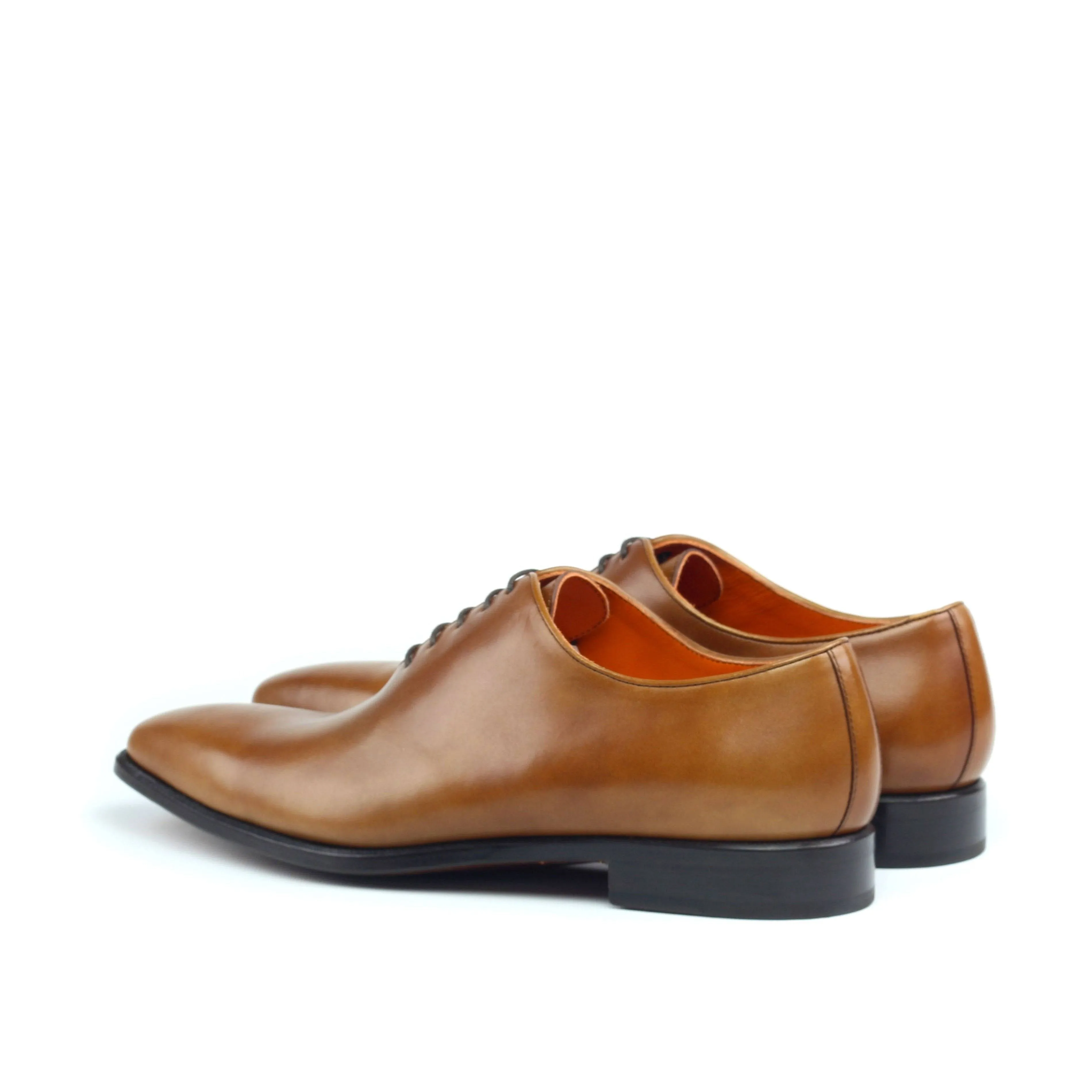 EPICTETUS - Unique Handcrafted Golden Brown Wholecut Oxford Formal Dress Shoes by Le Ruux