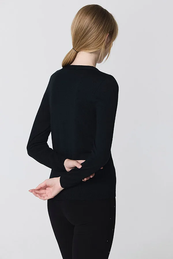 Escorpion CROSSED V-NECK BLACK SWEATER