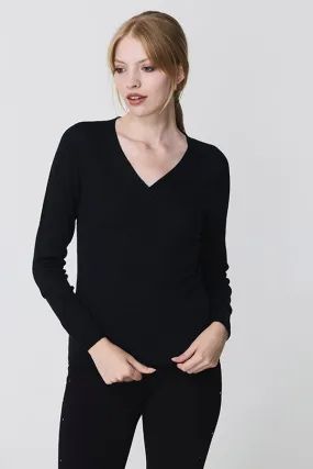 Escorpion CROSSED V-NECK BLACK SWEATER