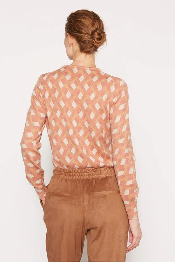 Escorpion ORANGE GEOMETRIC PRINT SWEATER