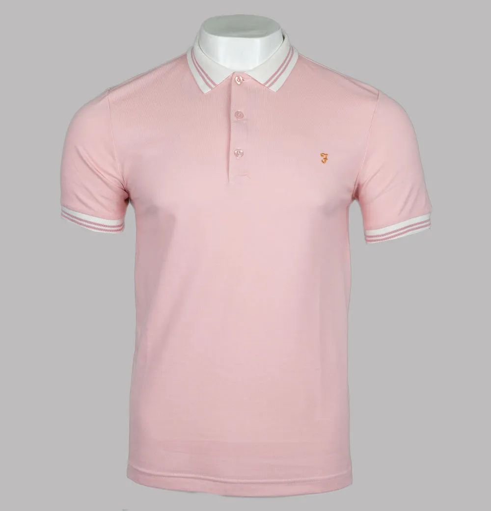 Farah Stanton Polo Shirt Mid Pink