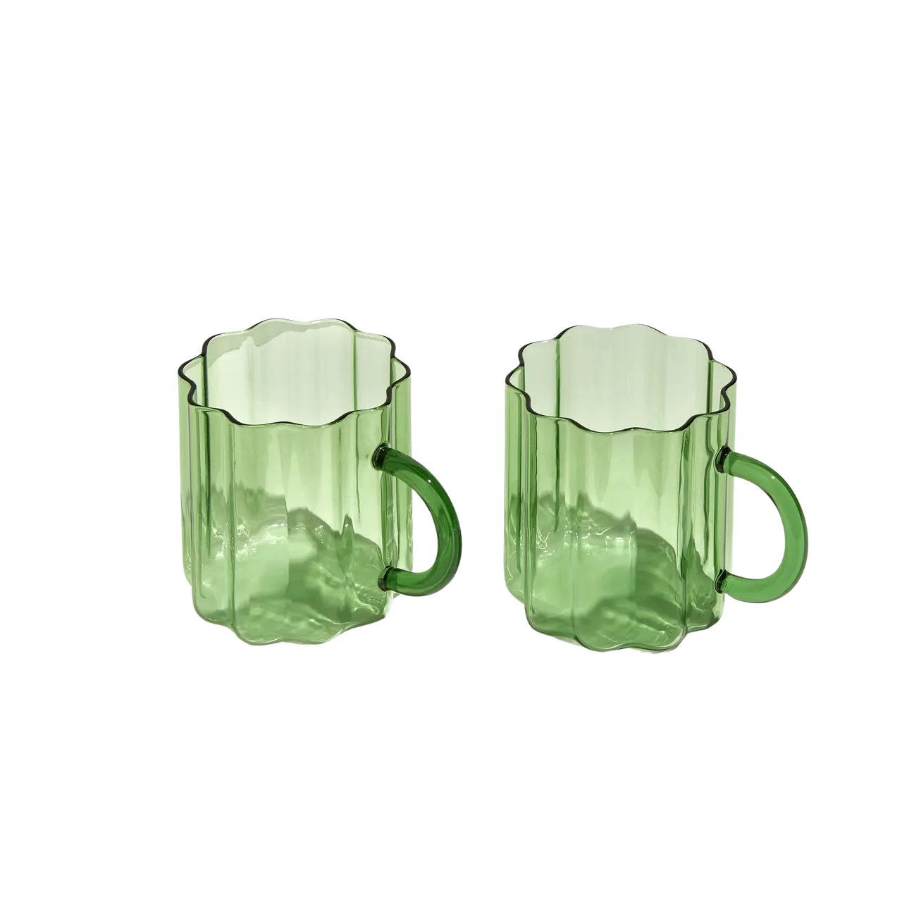 Fazeek Wave Mug Set of 2, Green