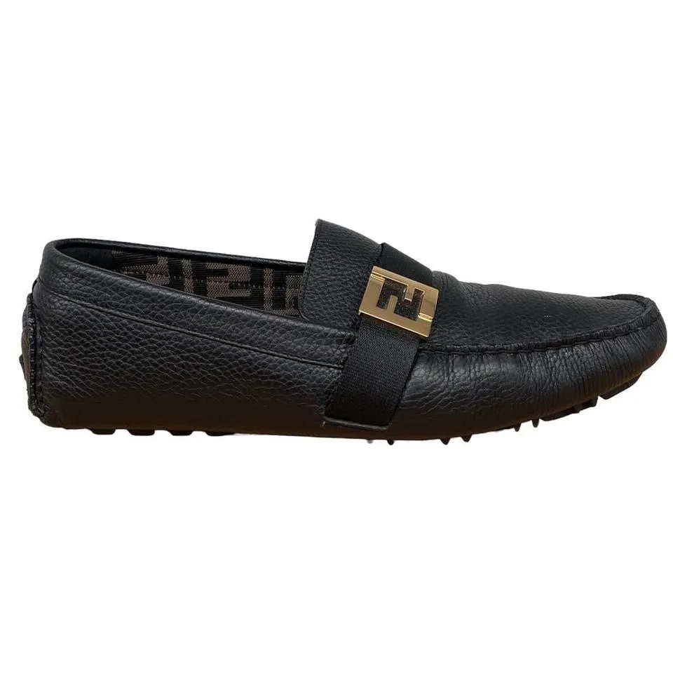 Fendi Leather Loafer Shoes UK 8