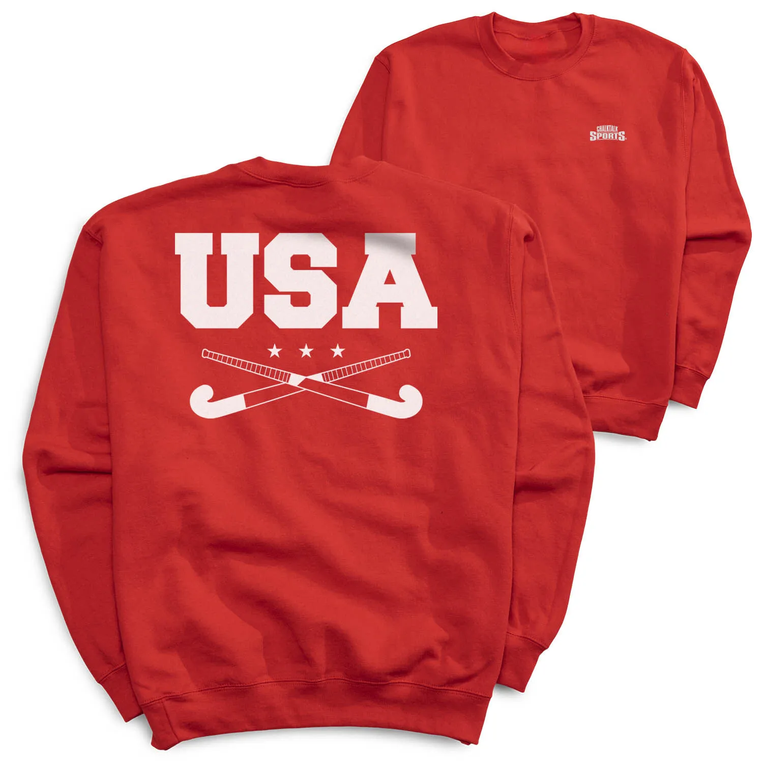 Field Hockey Crewneck Sweatshirt - USA(Back Design) 