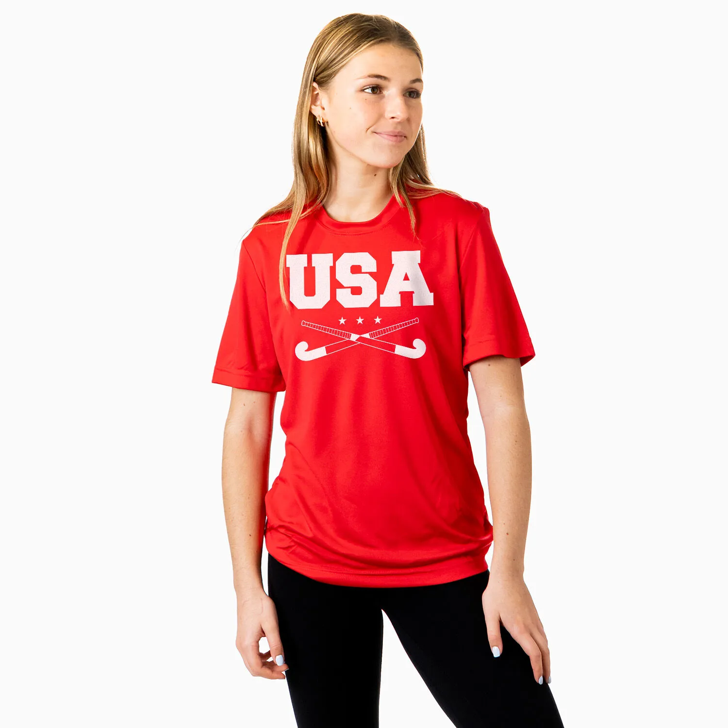Field Hockey Short Sleeve Performance Tee - USA 