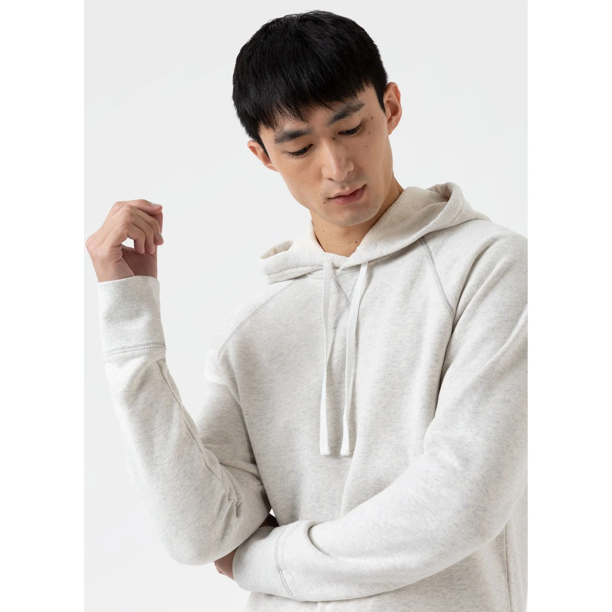 Fleeceback Hoodie | Men | Archive White Melange