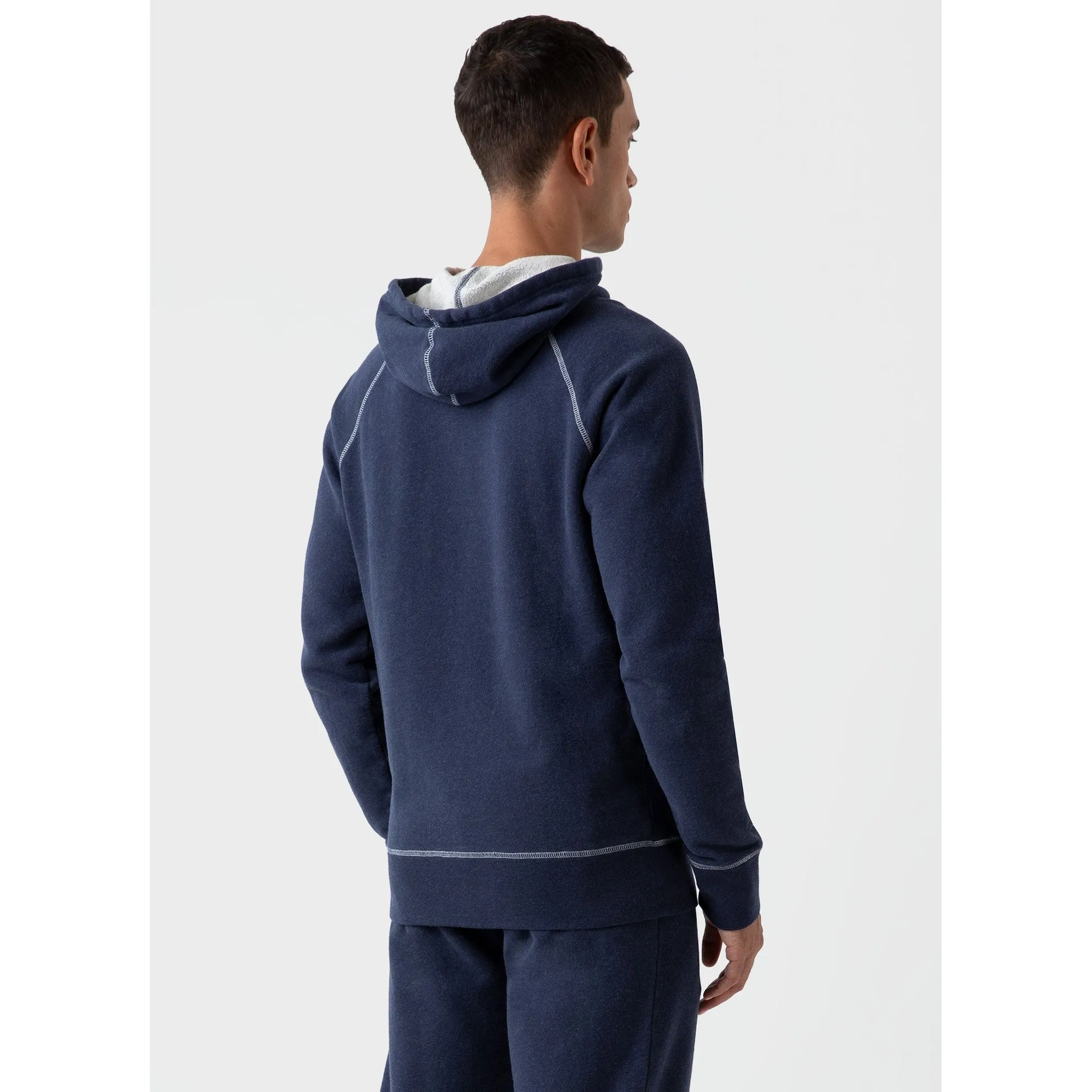 Fleeceback Hoodie | Men | Navy Melange