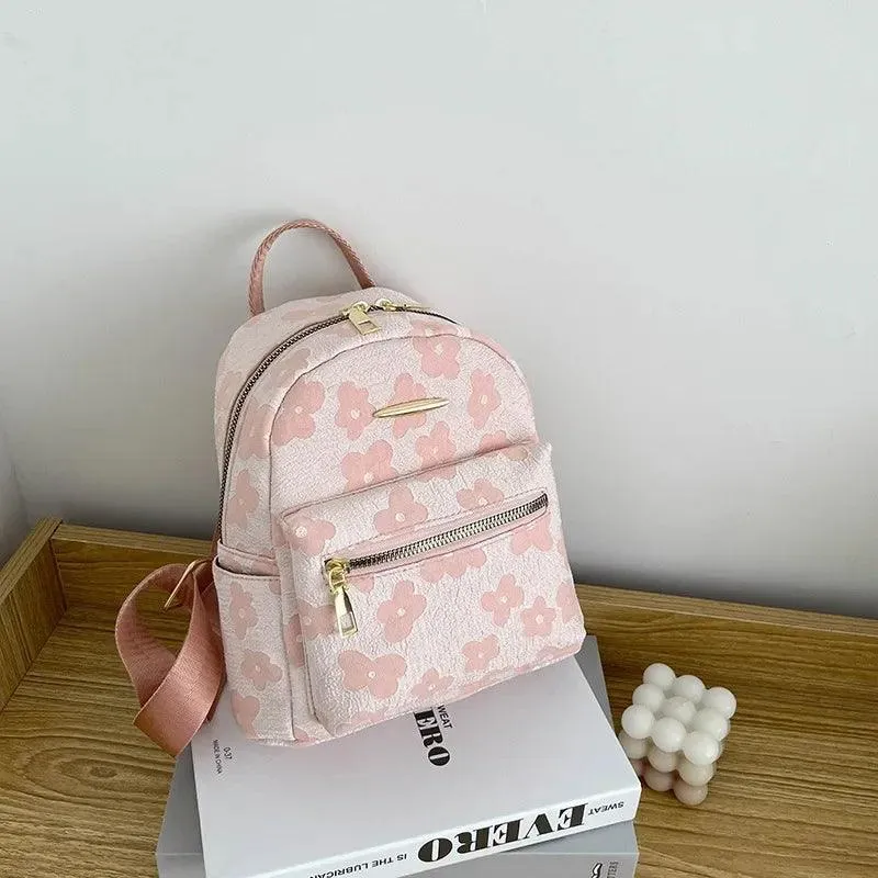 Flower Print Mini Backpack for Women