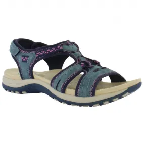 Free Spirit  Womens Fairmont Navy Elasticated Self Fastening Sandals 40526