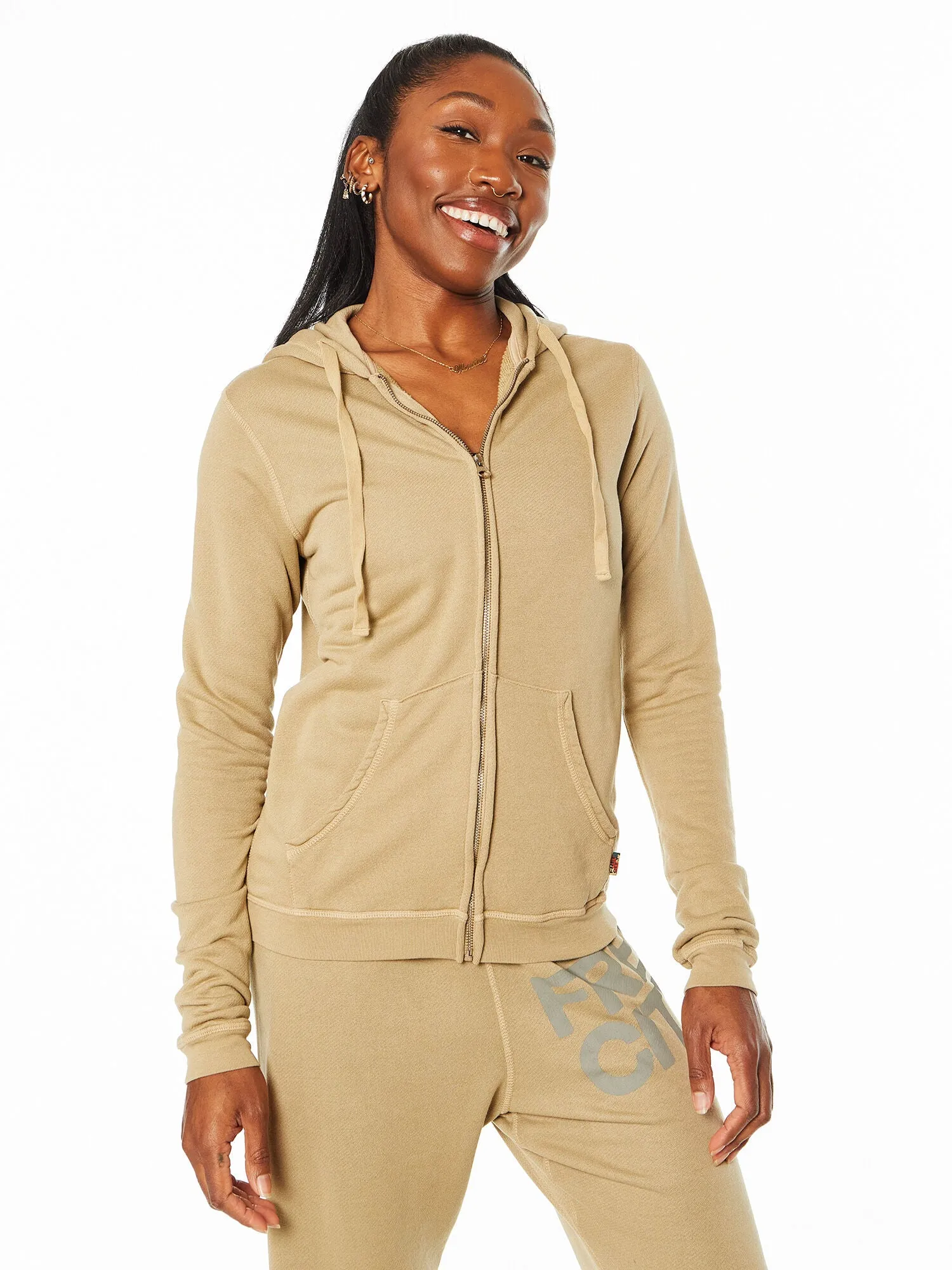 FREECITY | Superfluff Lux Zip Hoodie | Sand