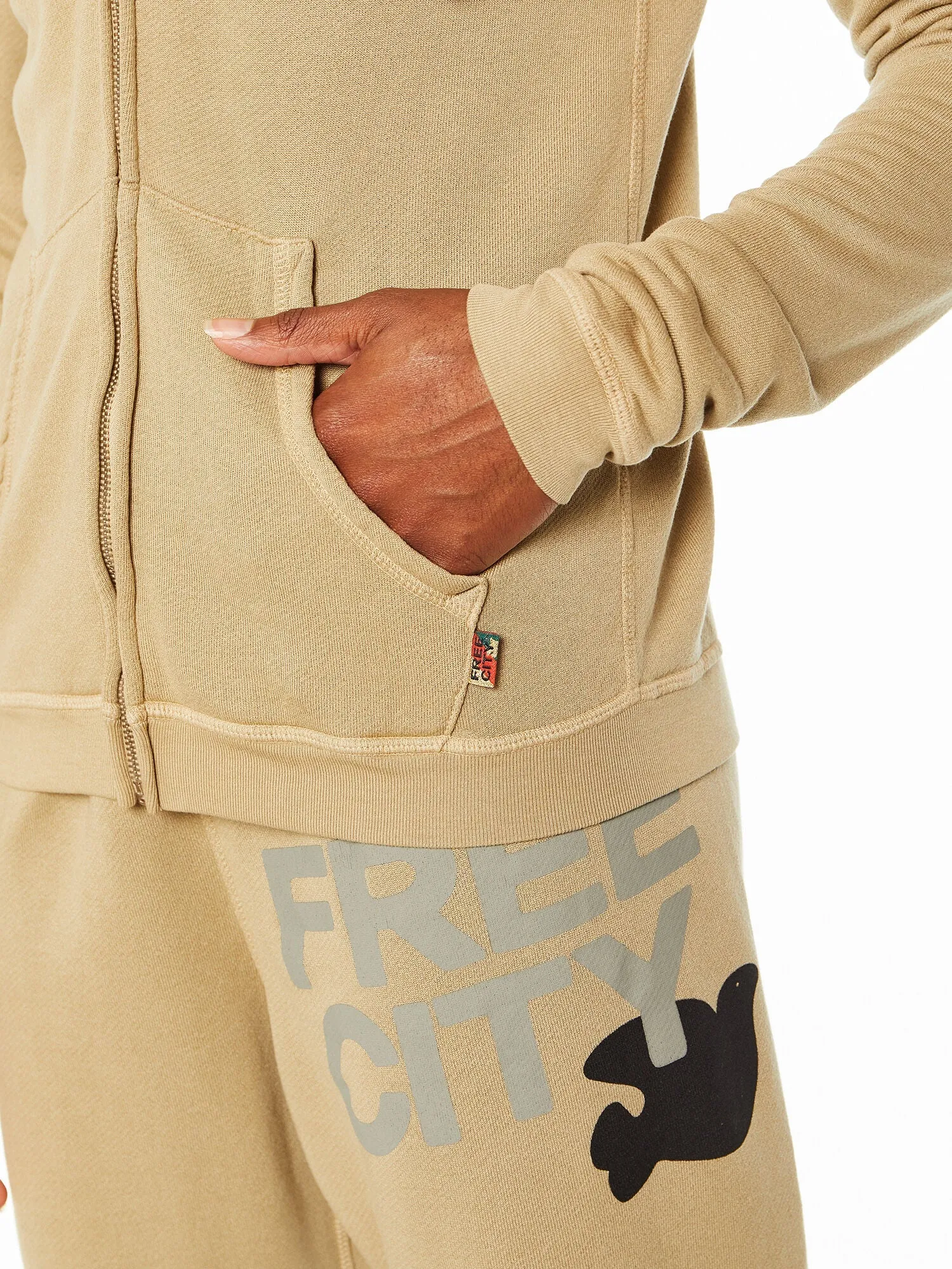 FREECITY | Superfluff Lux Zip Hoodie | Sand