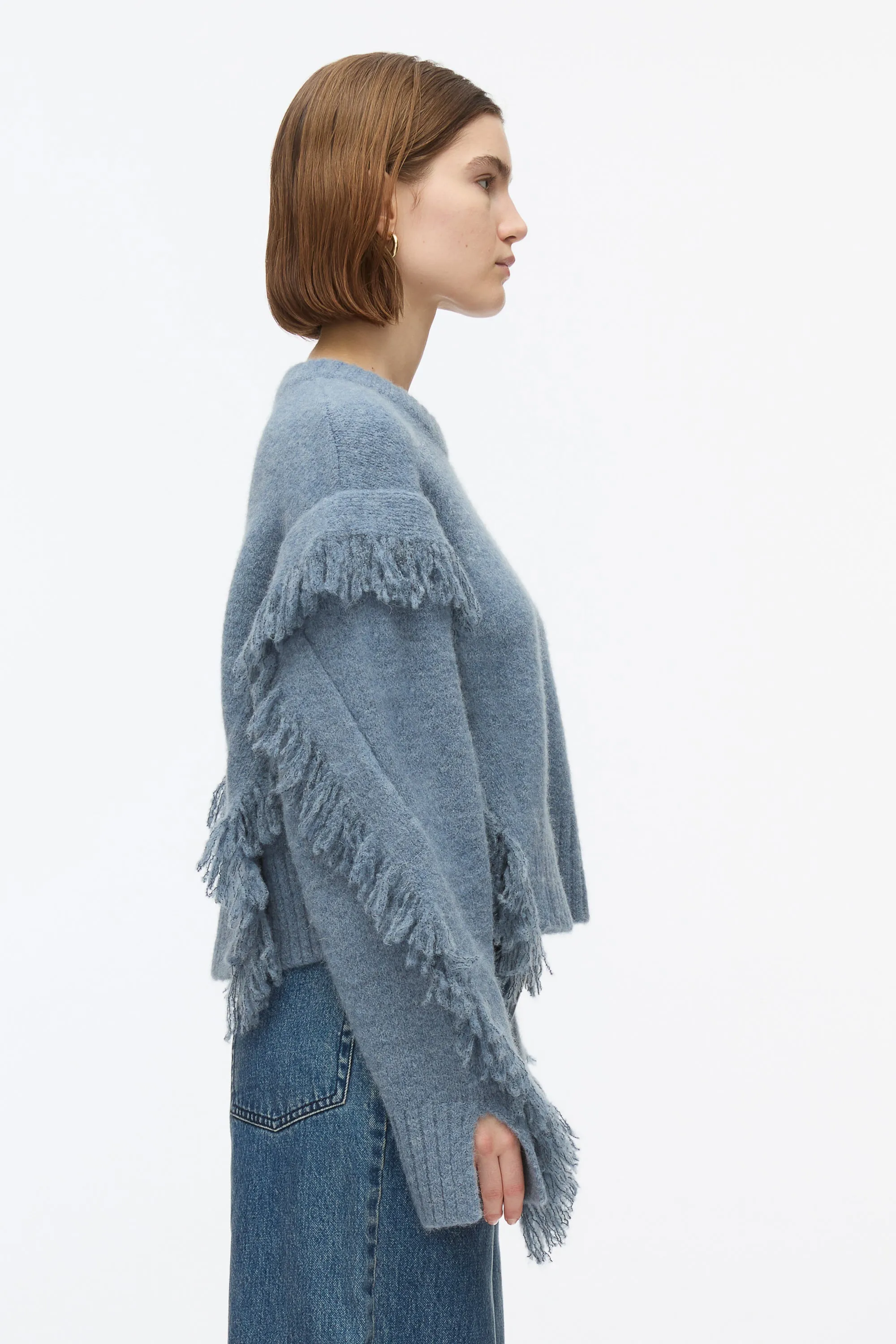 Fringe Crewneck Pullover