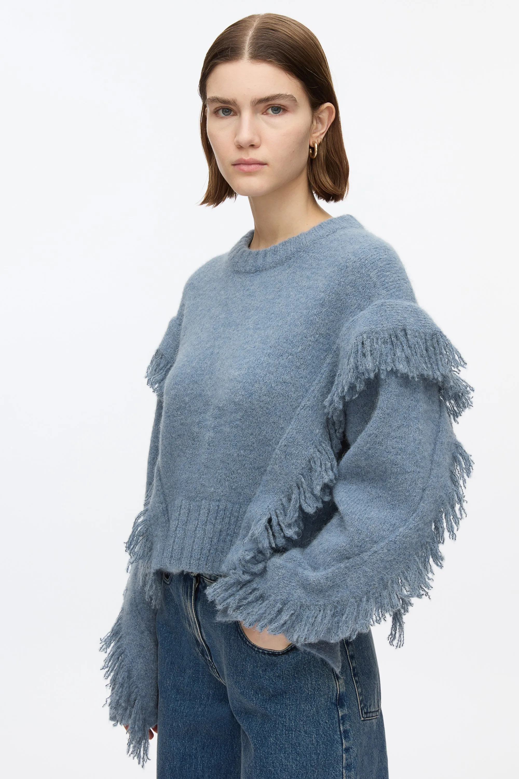 Fringe Crewneck Pullover