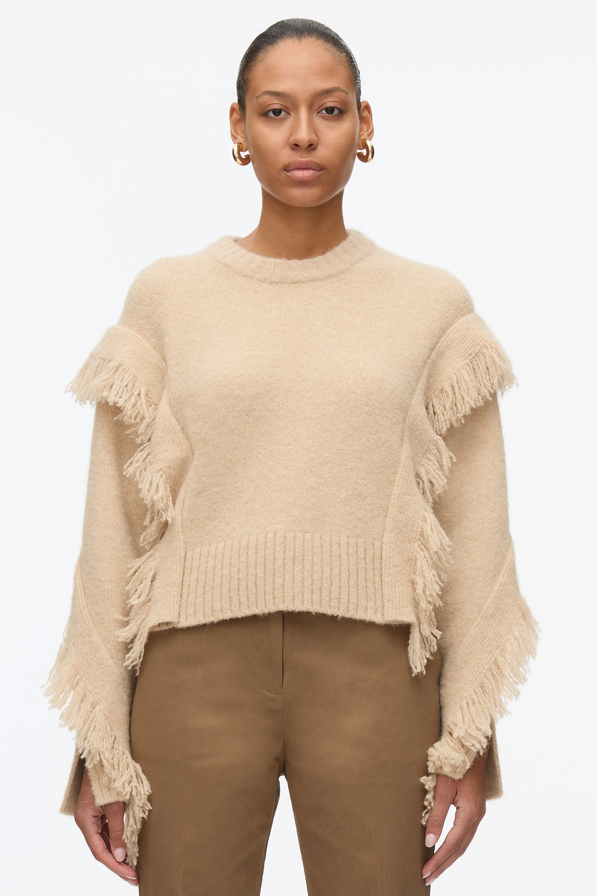 Fringe Crewneck Pullover