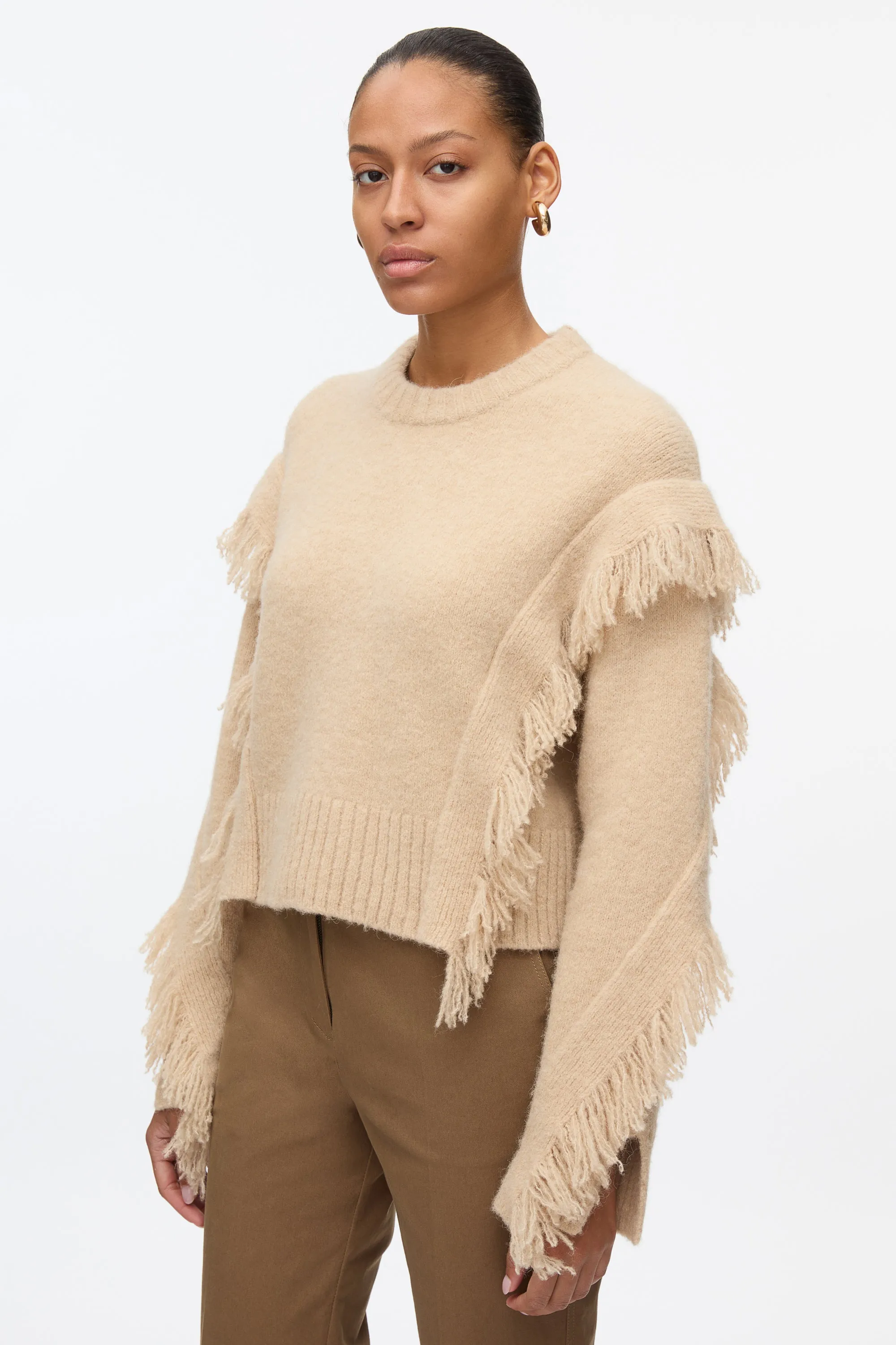 Fringe Crewneck Pullover