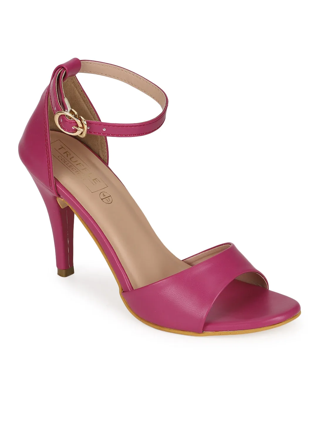 Fuschia Pink PU Wide Strap Stiletto Sandals (TC-SLC-N1108-FUS)