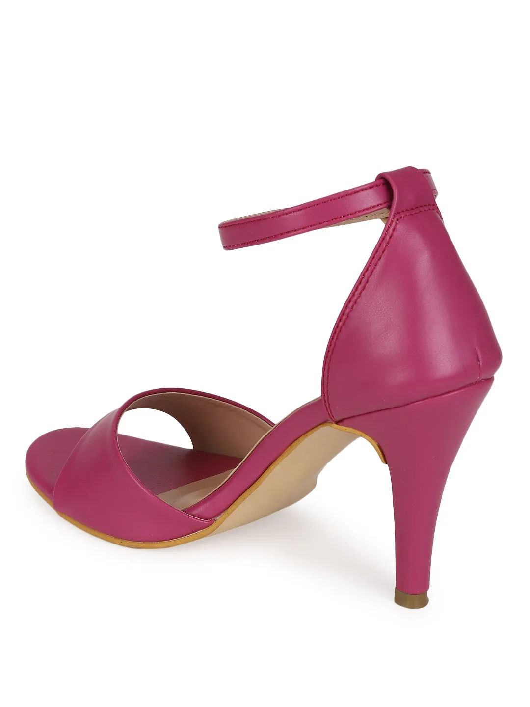 Fuschia Pink PU Wide Strap Stiletto Sandals (TC-SLC-N1108-FUS)