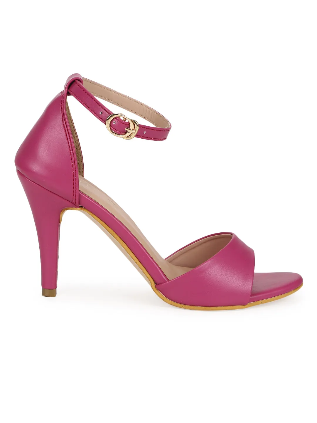 Fuschia Pink PU Wide Strap Stiletto Sandals (TC-SLC-N1108-FUS)