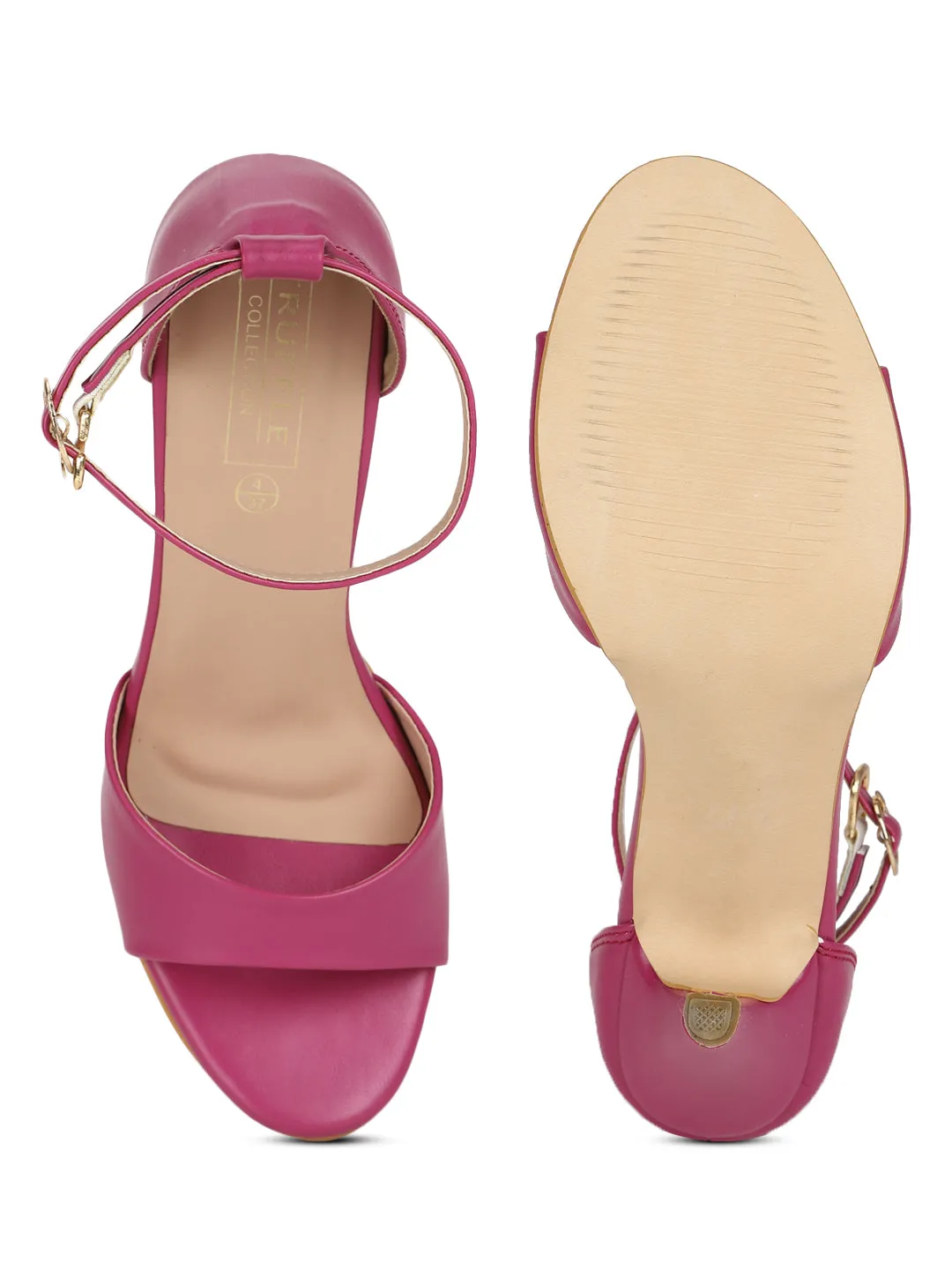 Fuschia Pink PU Wide Strap Stiletto Sandals (TC-SLC-N1108-FUS)