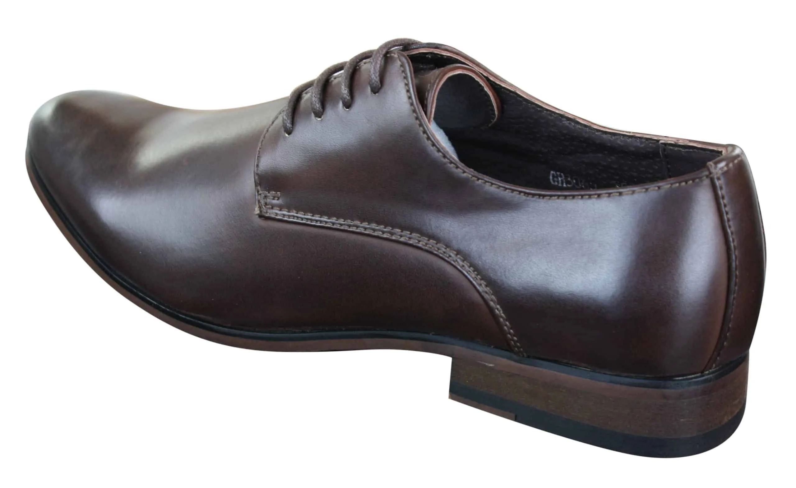 Galax GH3063 - Mens Laced Brown Classic Retro Vintage Leather Shoes