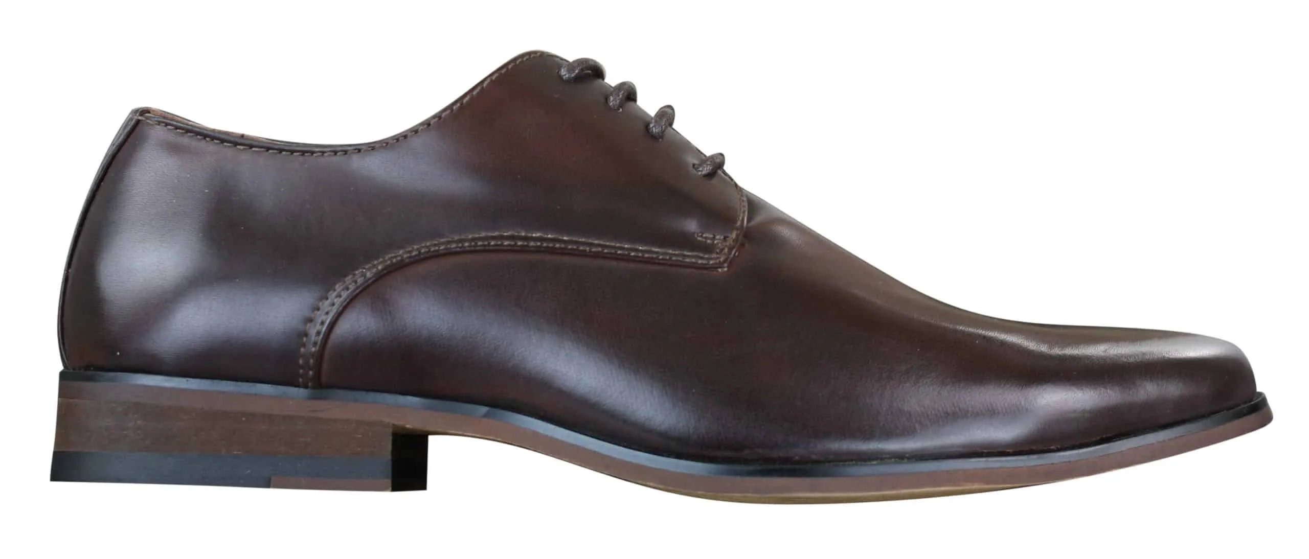 Galax GH3063 - Mens Laced Brown Classic Retro Vintage Leather Shoes