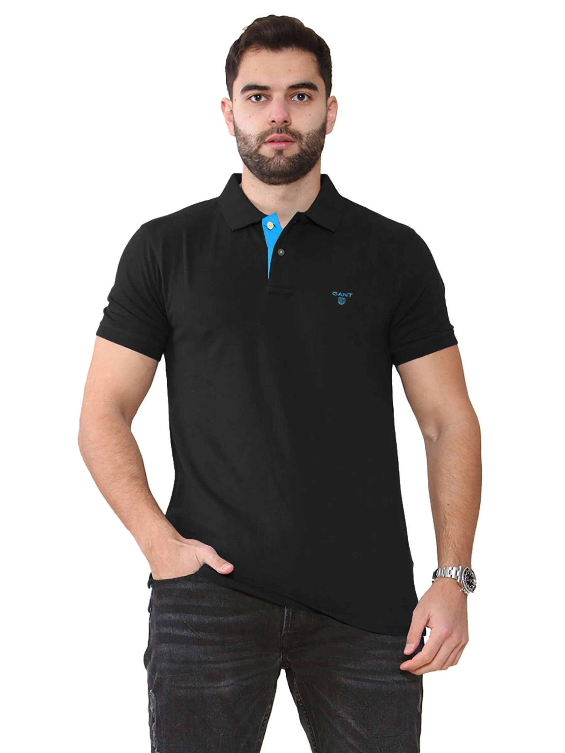 Gant | Mens Contrast Collar Polo Shirt