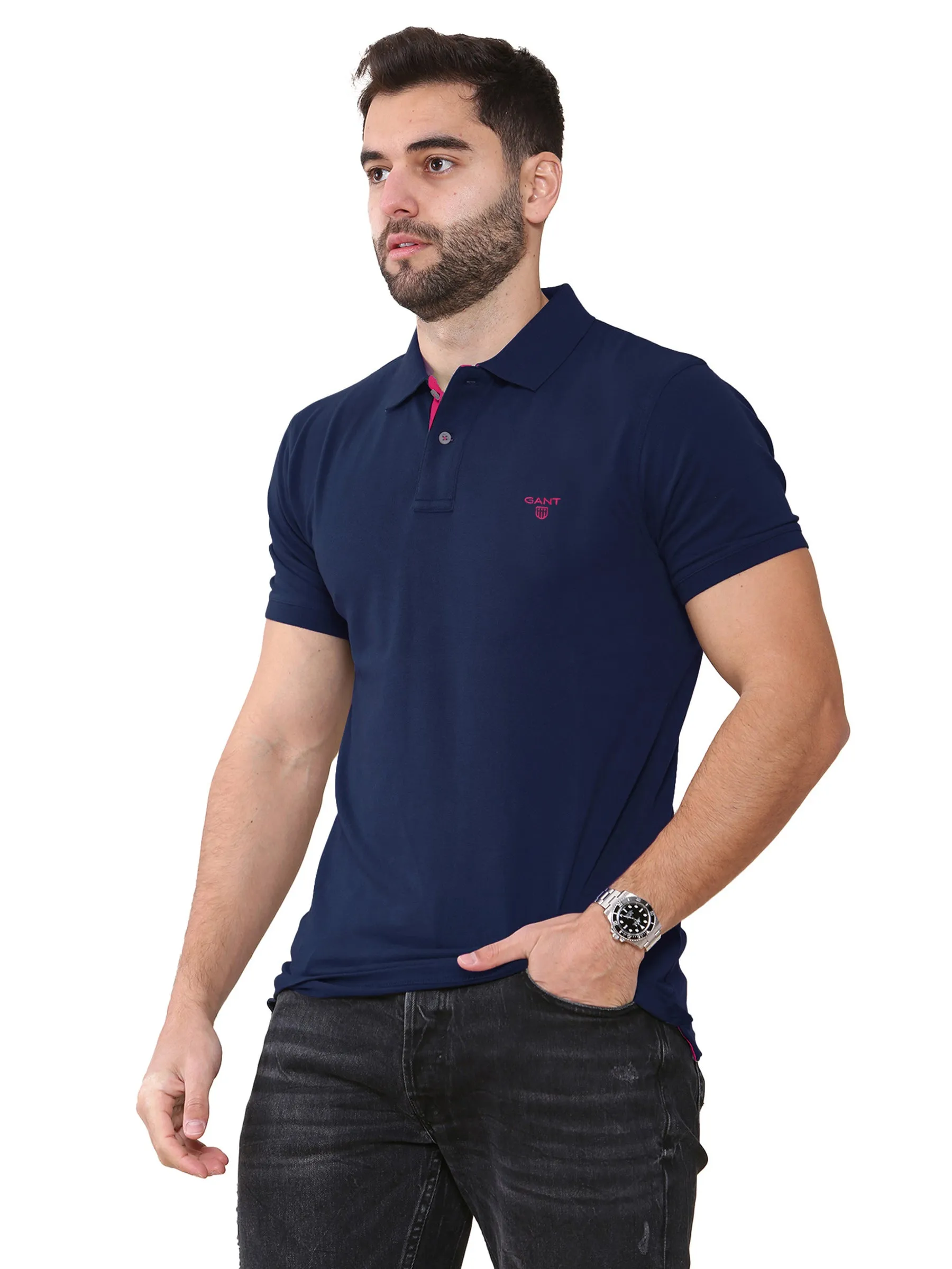 Gant | Mens Contrast Collar Polo Shirt