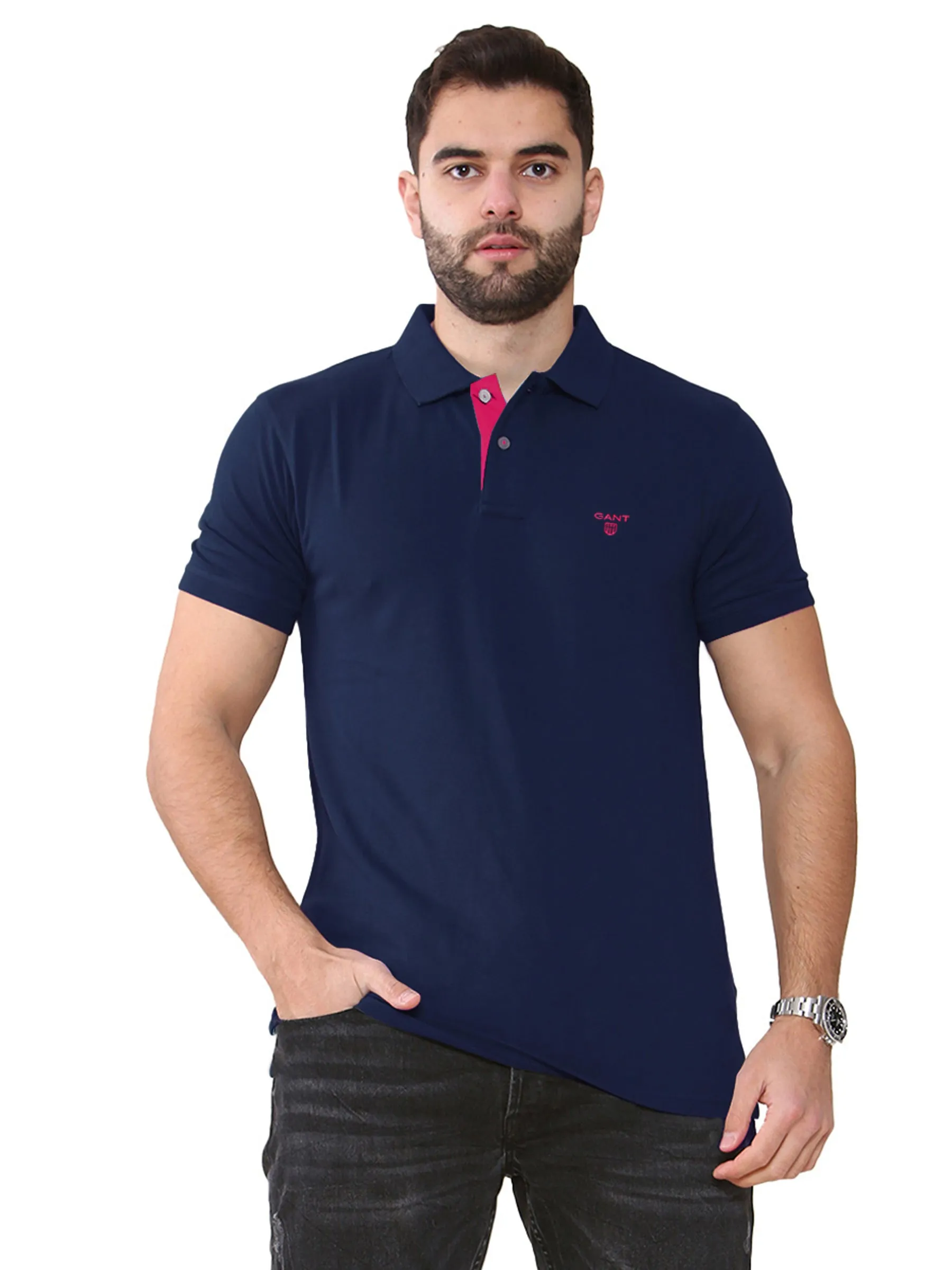 Gant | Mens Contrast Collar Polo Shirt