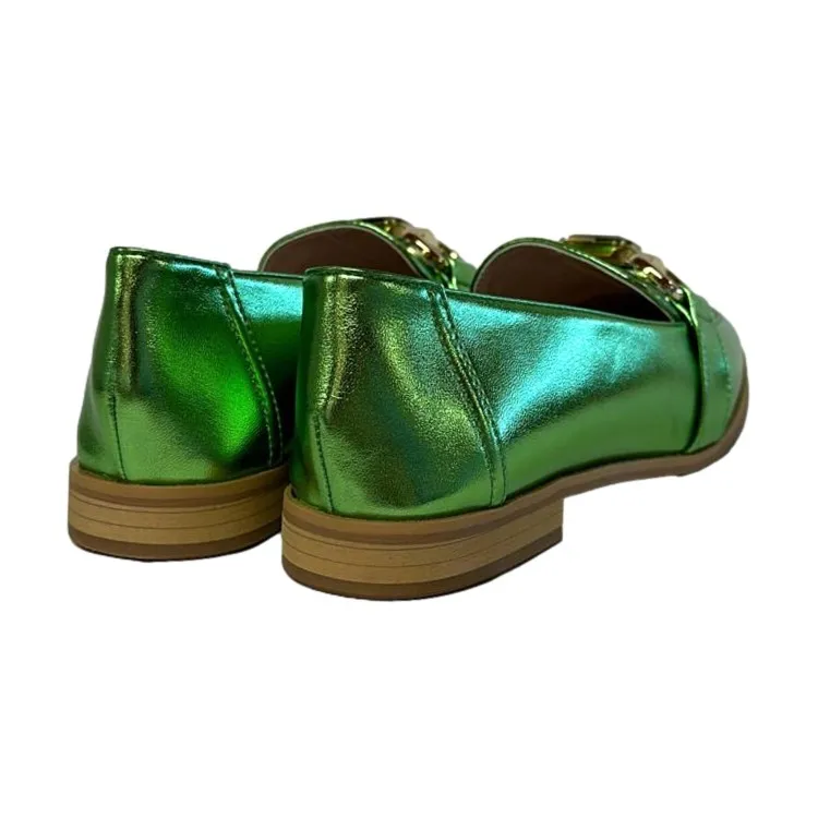 Gattinoni Linea Roma Clare PENCL1441WLL700 Scarpe Donna Mocassini Green