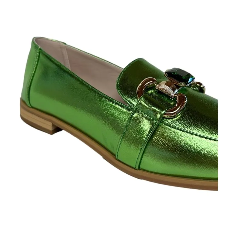 Gattinoni Linea Roma Clare PENCL1441WLL700 Scarpe Donna Mocassini Green