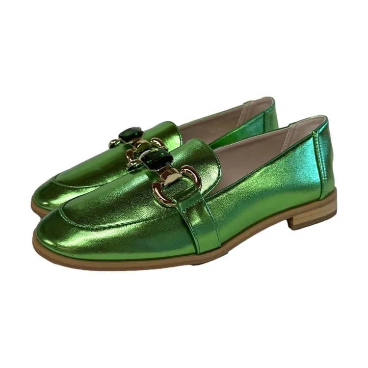 Gattinoni Linea Roma Clare PENCL1441WLL700 Scarpe Donna Mocassini Green