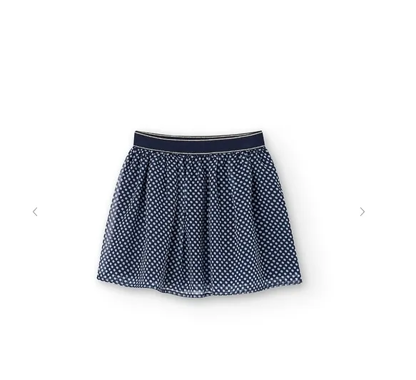 Gauze Polka Dot Skirt