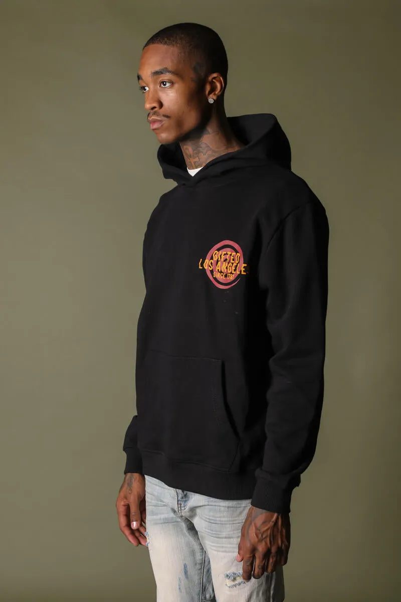Gftd La Spiral Black Hoodie