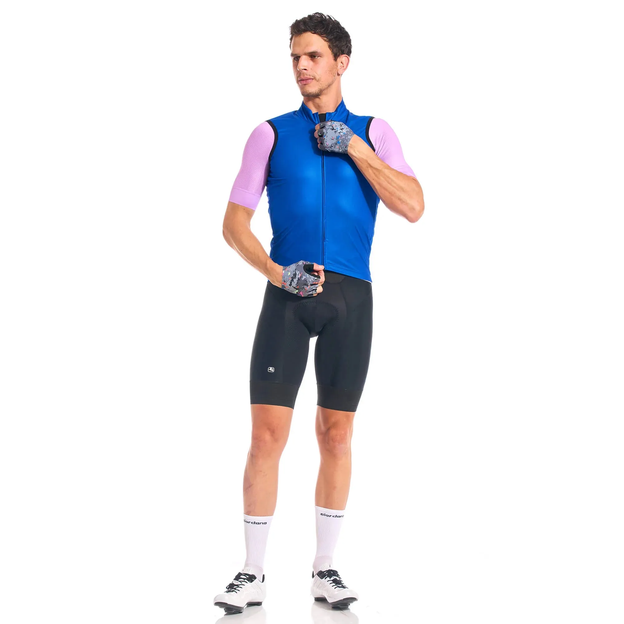 Giordana Wind Vest with Rear Pocket - Neon Blue