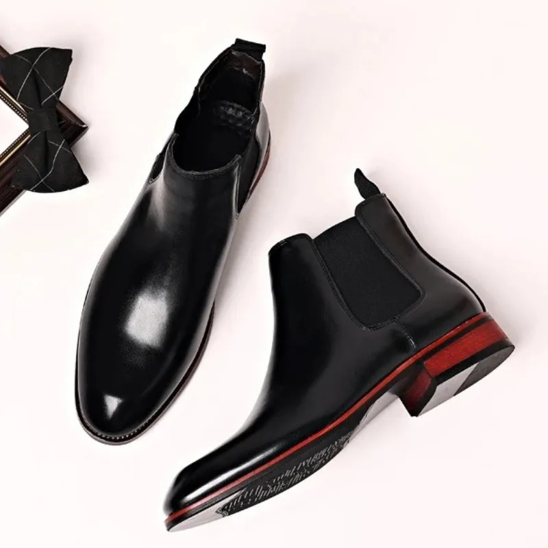 Giovanni Lorenzo Genuine Leather Chelsea Boots