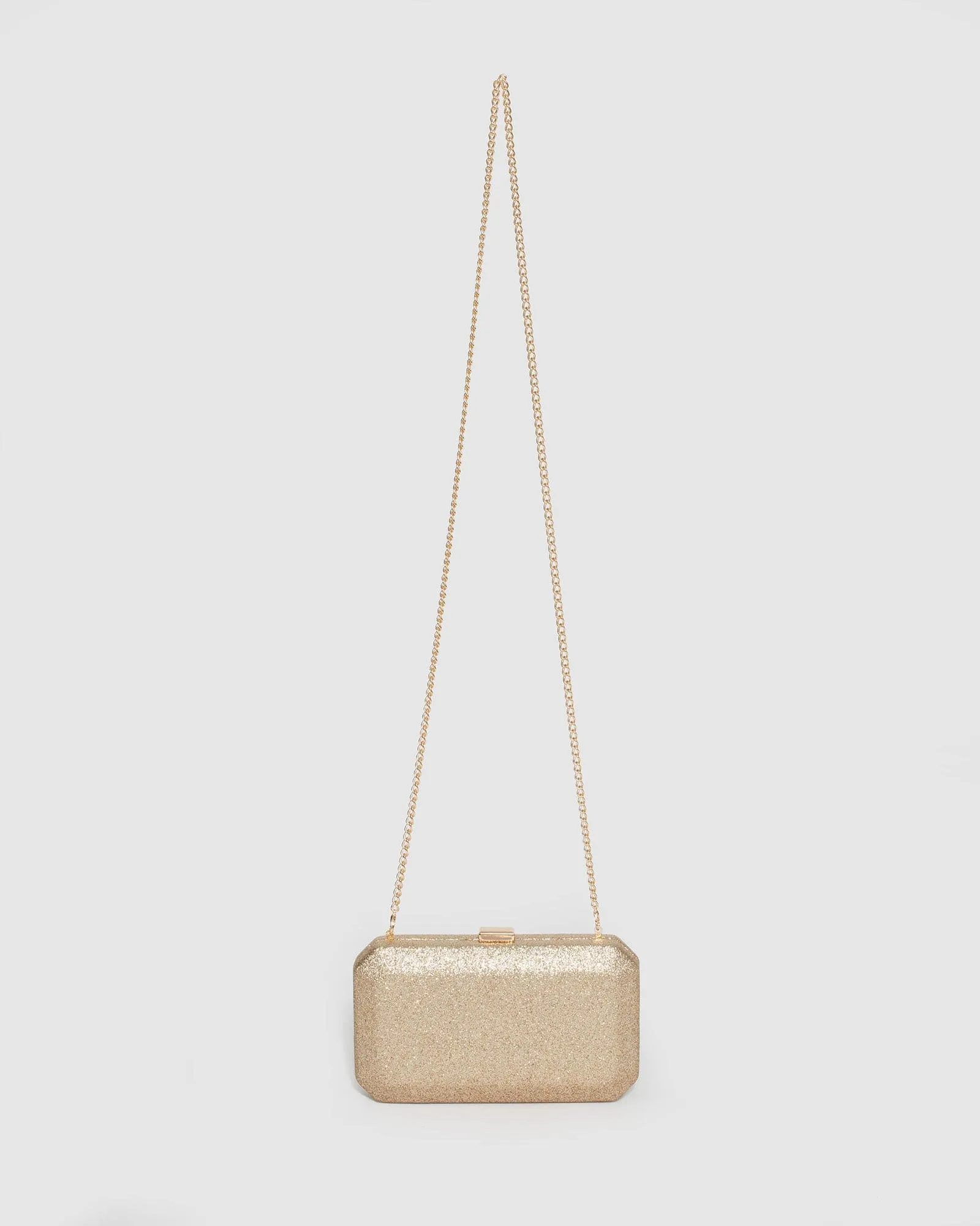 Gold Bonita Hardcase Clutch Bag