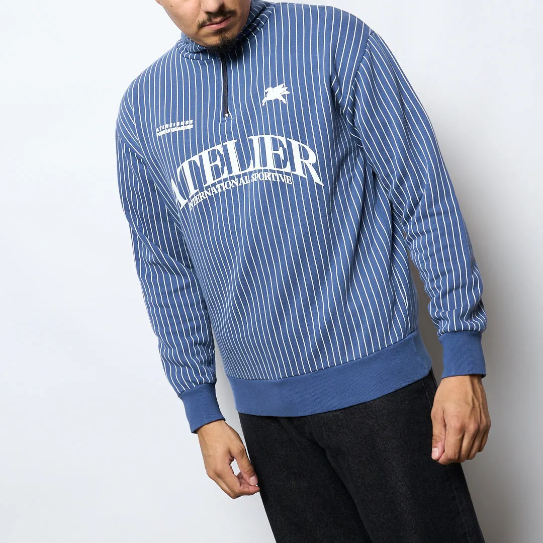 Goodies Sportive - Baseball Half Zipper (Blue/White)