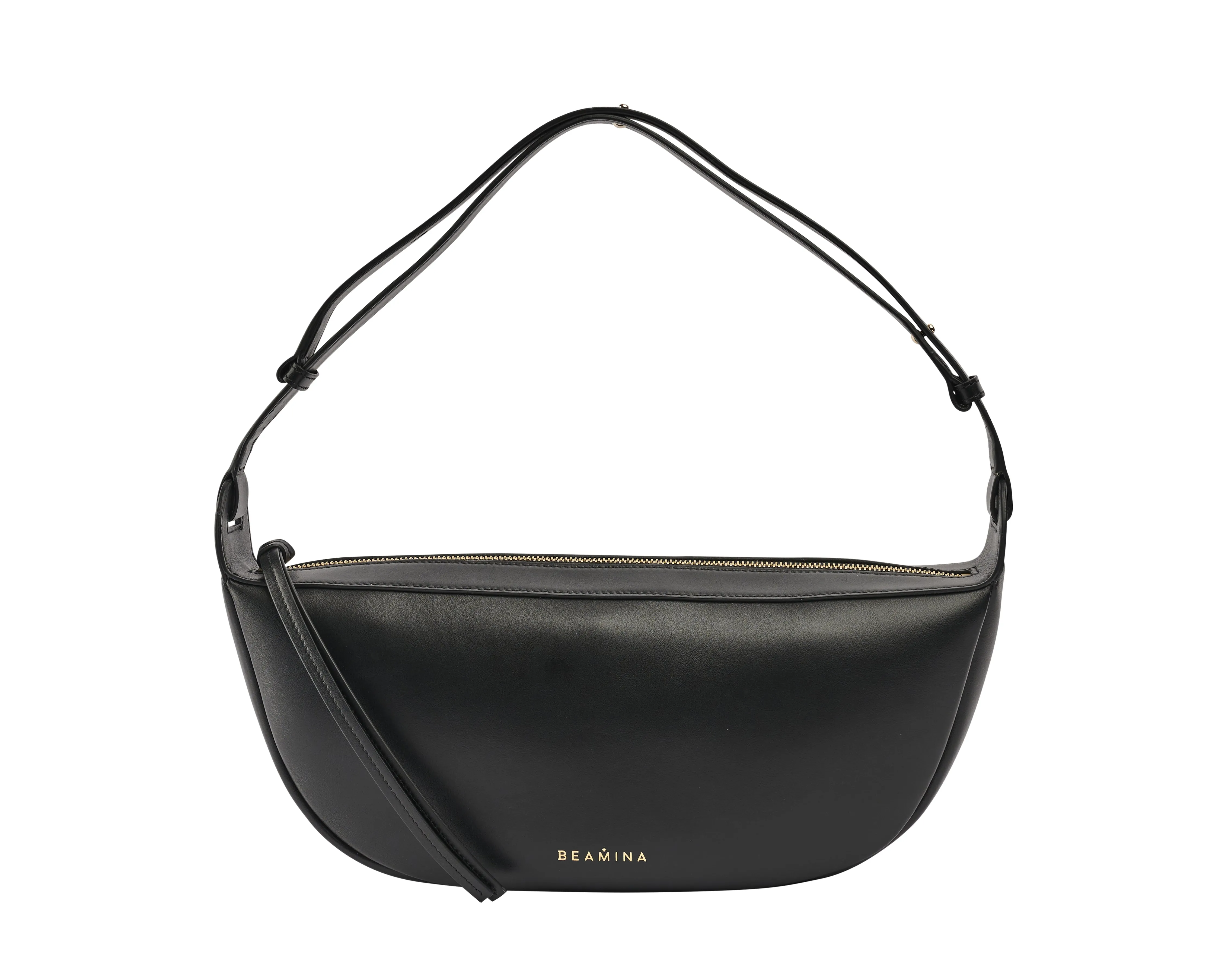 Grace Black Adjustable Baguette Bag