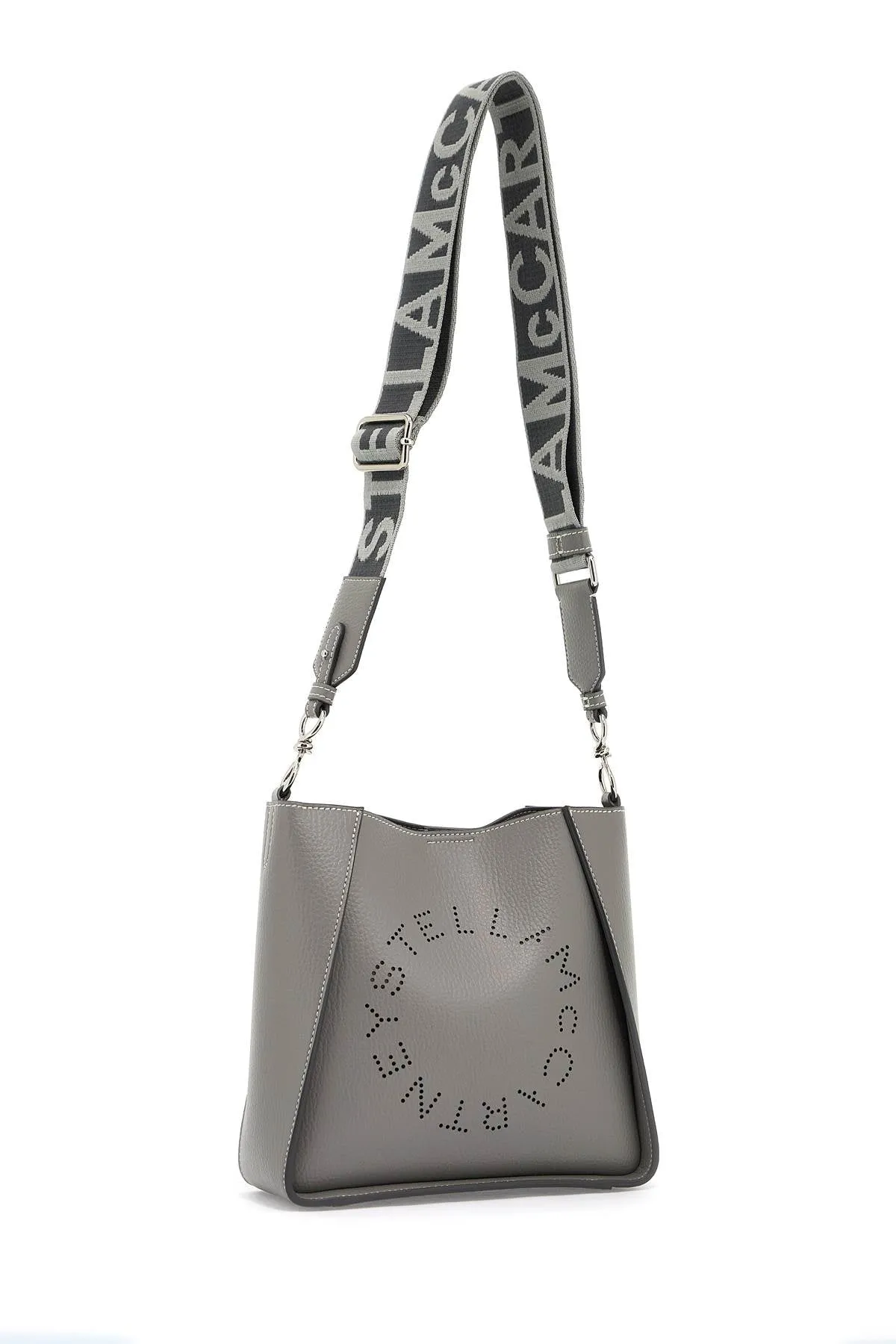 grained alter mat stella logo crossbody bag 700073 WP0057 SMOKE