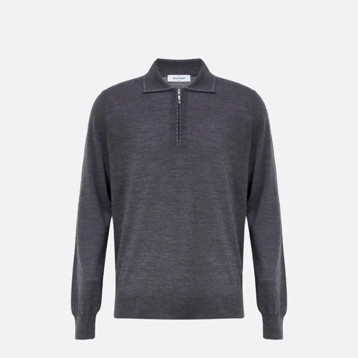 GRAN SASSO   Half Zip Cashmere Polo 