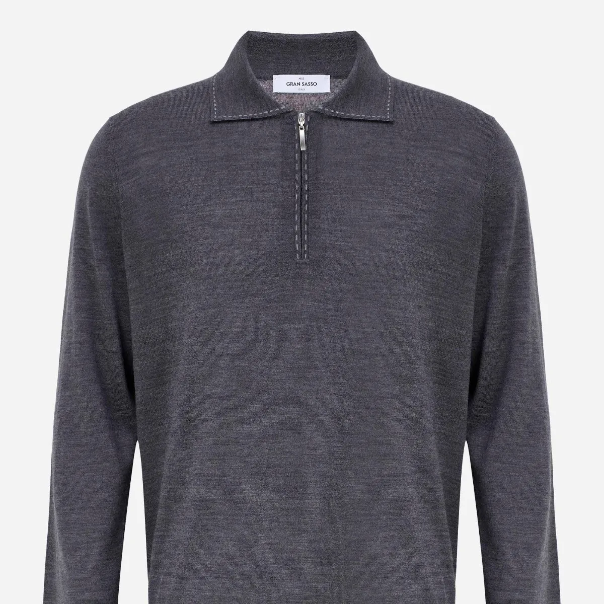 GRAN SASSO   Half Zip Cashmere Polo 