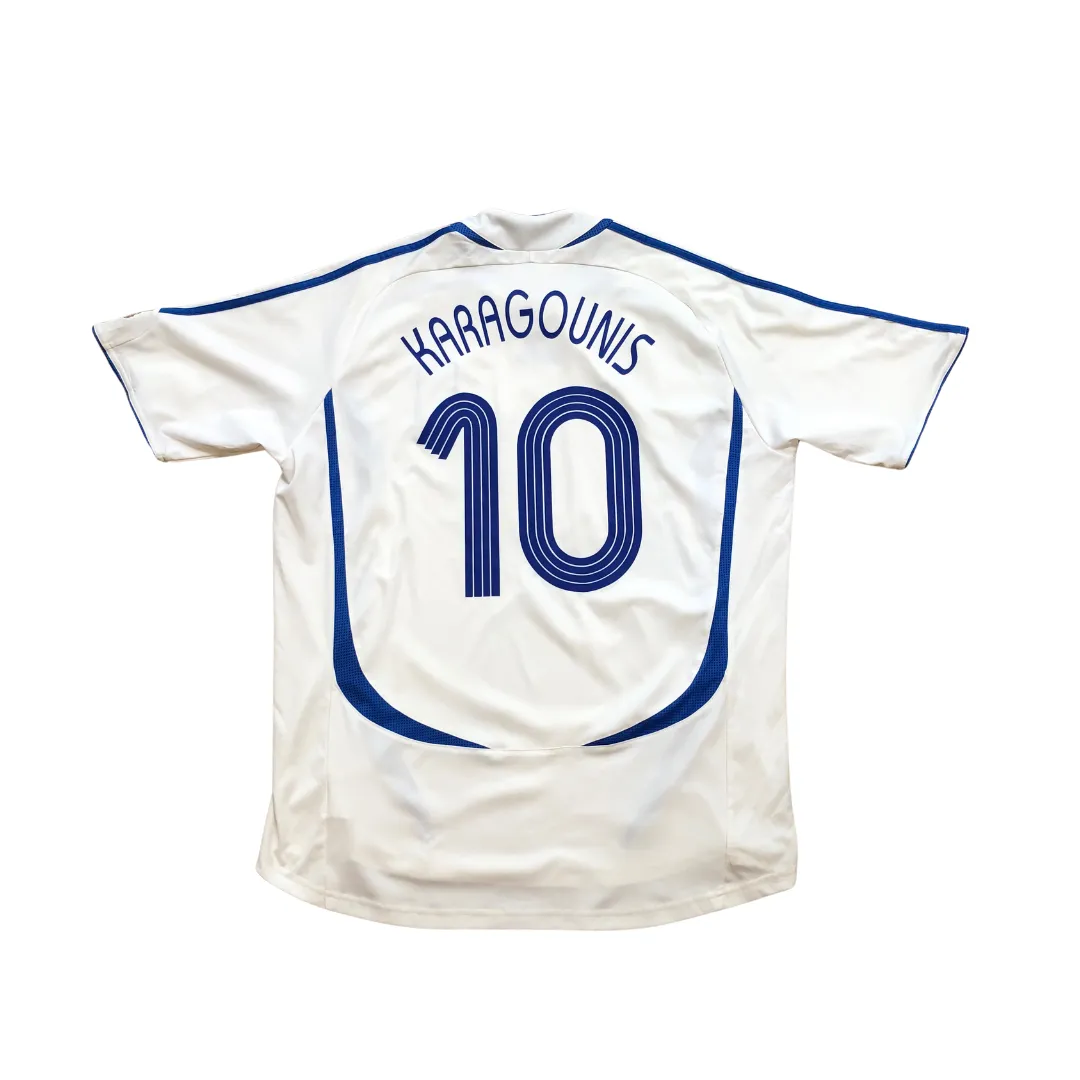 Greece Karagounis Vintage Adidas 2006/2008 Football Shirt Large