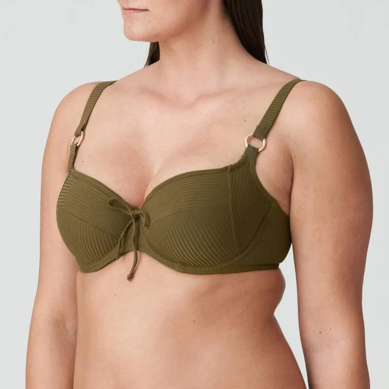 Green bikini underwired and non padded- Unas1 Primadonna Discount- Bikini underwired plus sizes, control       Bonn