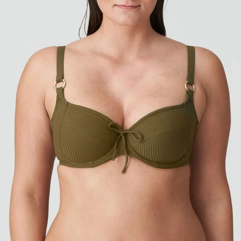 Green bikini underwired and non padded- Unas1 Primadonna Discount- Bikini underwired plus sizes, control       Bonn